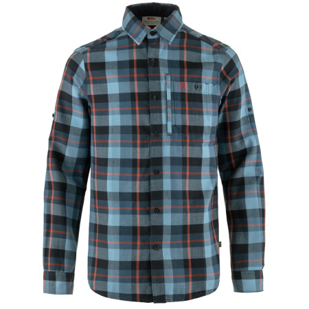 Camicia da uomo Fjällräven Fjällglim Shirt M blu/azzurro Indigo Blue-Dawn Blue