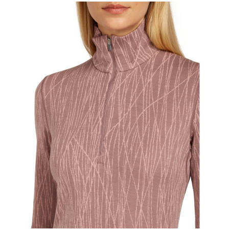 Maglietta sportiva da donna Icebreaker Women Merino 260 Tech Vertex LS Half Zip Delta Lines AOP