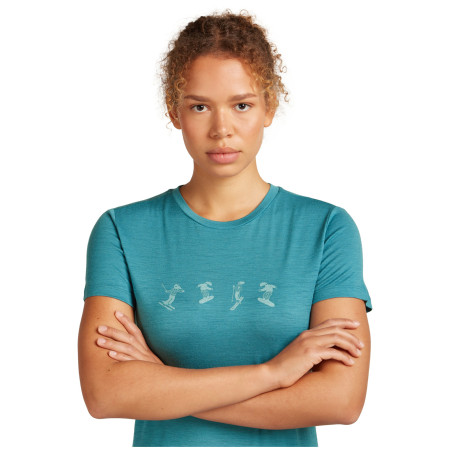 Maglietta da donna Icebreaker Women Merino 150 Tech Lite SS Tee Snow Day