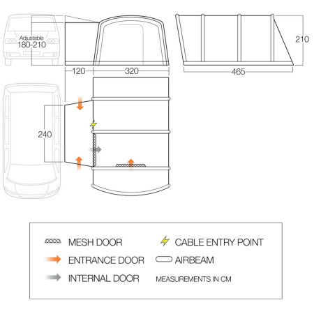 Tenda per minibus Vango Galli III Air Low