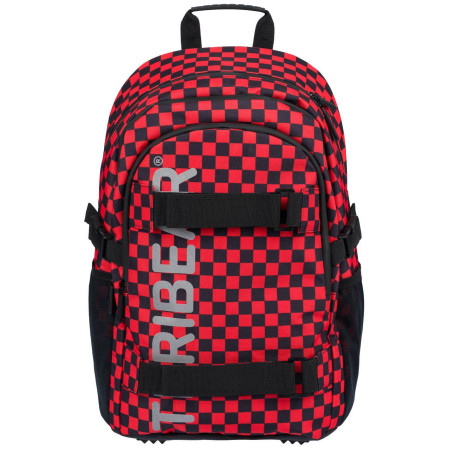 Zaino di scuola Baagl Skate TERIBEAR rosso/nero