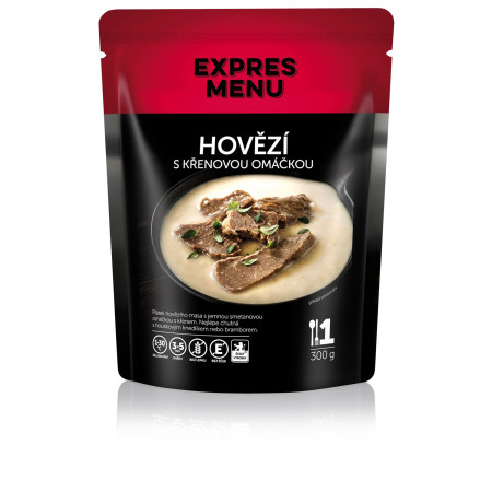 Pasto pronto Expres menu Fetta di manzo con salsa al rafano