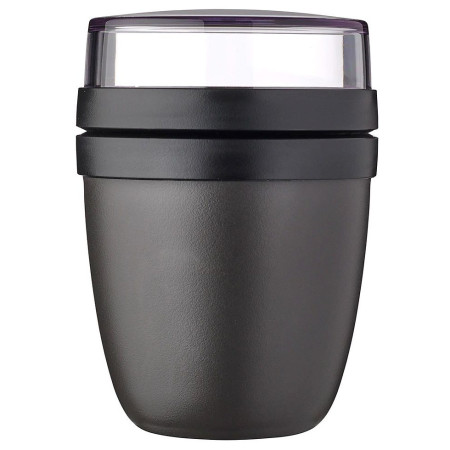 Scatola per gli spuntini Mepal Ellipse Mini 300 + 120 ml nero Nordic Black