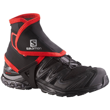 Copriscarpe, manicotti e gambali Salomon Trail Gaiters High nero/rosso Black