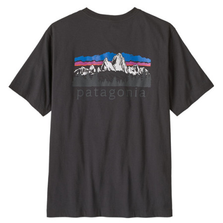 Maglietta da uomo Patagonia M's Fitz Roy Foothills T-Shirt nero Ink Black