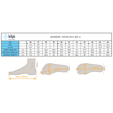 Scarpe da trekking alte da uomo Kilpi Piton High Wp-U