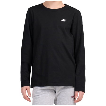 Maglietta da bambino 4F Longsleeve F654 Deep Black nero Deep Black