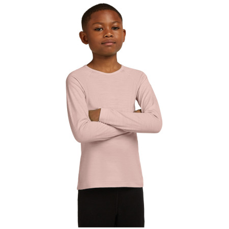 Maglietta sportiva per bambini Icebreaker K 200 Oasis LS Crewe Pink Quartz