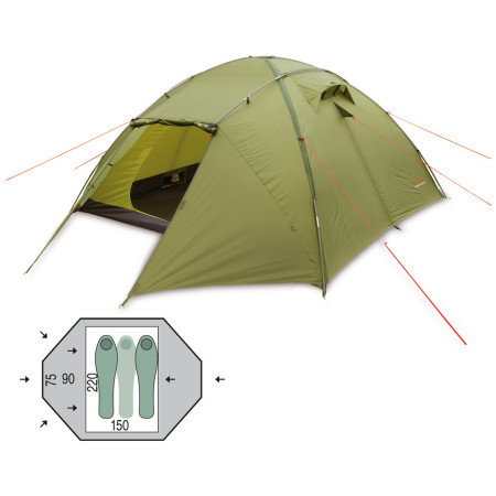 Tenda da trekking Pinguin Tornado 2 CN Duralu