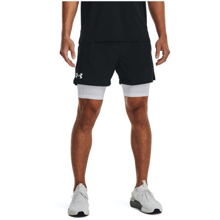 Pantaloncini da uomo Under Armour Vanish Wvn 2in1 Vent Sts nero/bianco Black / White / White