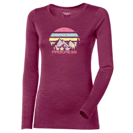 Maglietta sportiva da donna Progress Hela "Landscape" viola ostruzinova