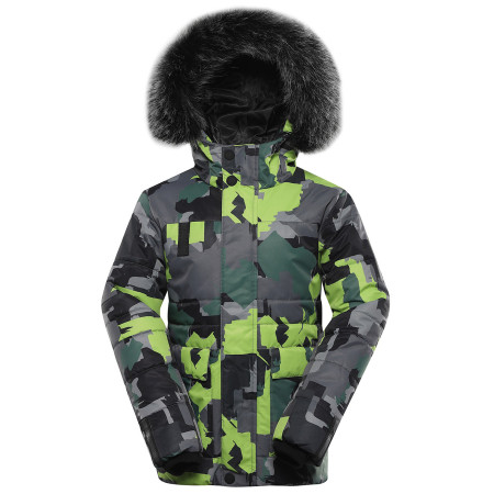 Giacca invernale per bambini Alpine Pro Werdo grigio/verde SMOKED PEARL VARIANTA PA