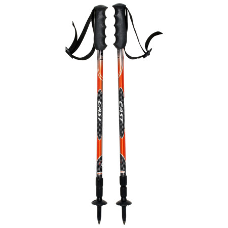 Bastoncini da trekking Yate Cast nero/rosso