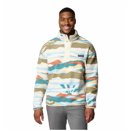 Felpa da uomo Columbia Helvetia™ II Printed Half Snap Fleece bianco/blu Chalk Rogue Valley