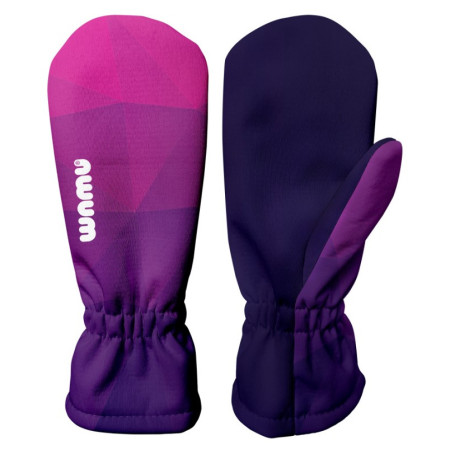 Guanti softshell per bambini WAMU Mozaika purple