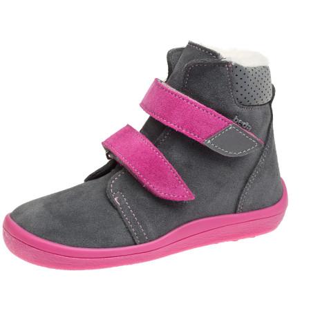Scarpe barefoot per bambini Beda Isabel Grey/Pink