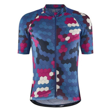 Maglia da ciclismo da uomo Craft Adv Endur Graphic blu/rosa Multi-Plava