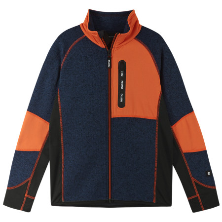 Felpa da bambino Reima Liukuen blu/arancio Jeans blue