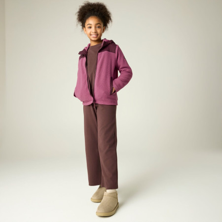 Felpa da bambino Regatta Myla Hybrid Jacket Fig/Violet
