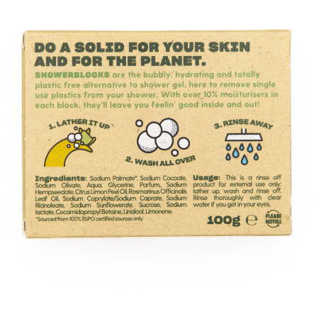 Gel doccia Totally Solid Solid Shower Gel EO Range - Lemon & Rosemary