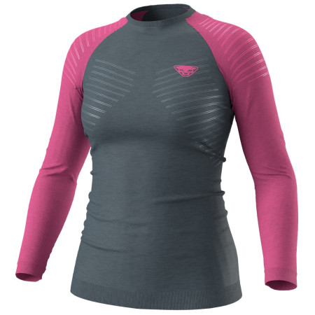 Maglietta sportiva da donna Dynafit Tour Light Merino W L/S Tee rosa/grigio 6A51 - magenta/0720
