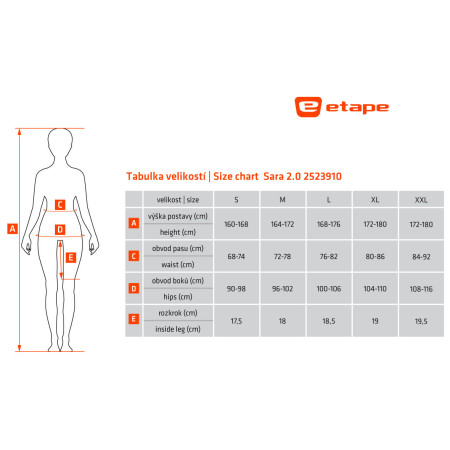 Pantaloncini da ciclismo da donna Etape Sara 2.0