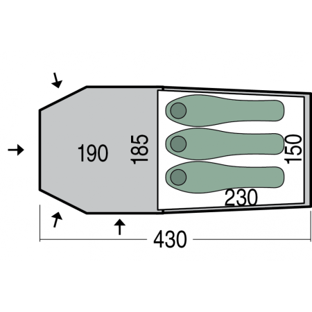 Tenda da trekking Pinguin Storm 3 Duralu
