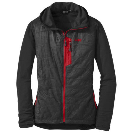 Giacca da donna Outdoor Research Deviator Hoody nero Black/Flame