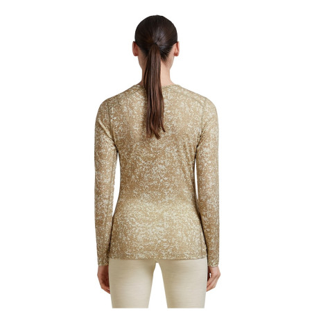 Maglietta sportiva da donna Icebreaker Women M 200 Oasis LS Crewe Moss BloomAOP