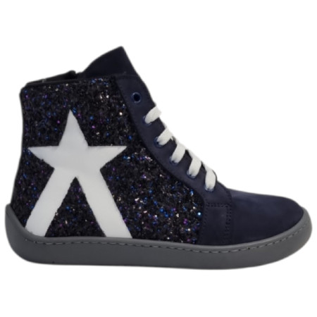 Scarpe barefoot per bambini beBare 3485SA Navy blu scuro NAVY