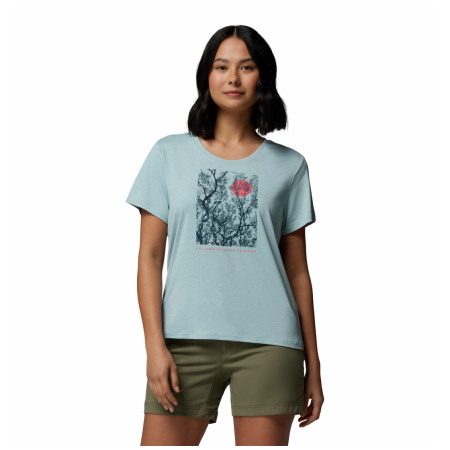 Maglietta da donna Columbia Parsons Point™ SS Scoop Tee azzurro Marine Light Heather, Canopy View