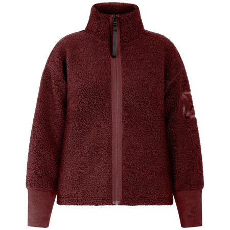 Felpa da donna Didriksons Mella Wns Fz 3 bordeaux Old rust