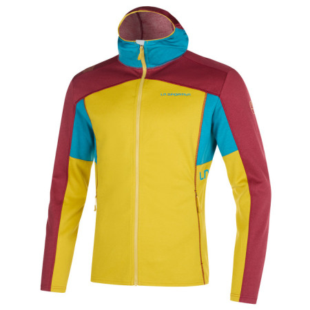 Felpa da uomo La Sportiva Cosmic Hoody M (2023) giallo/rosso Moss/Sangria