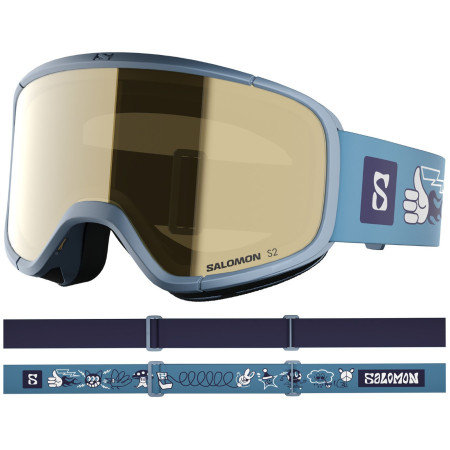 Occhiali da sci per bambini Salomon Rio blu Smoke Blue