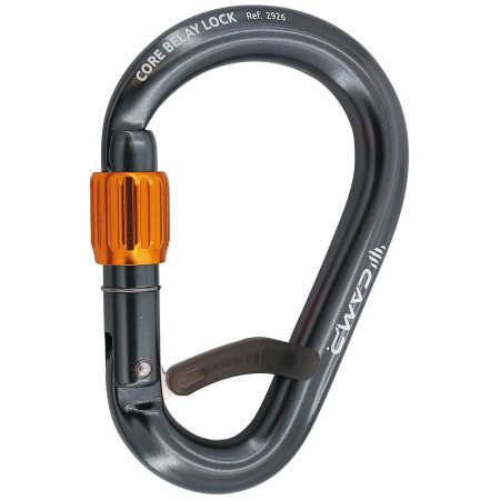 Moschettone Camp Core Belay Lock grigio/arancio Gun Metal
