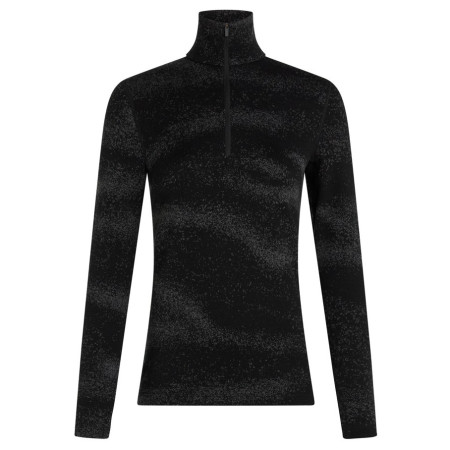 Maglietta sportiva da donna Icebreaker Women M 260 Tech Vertex LS HZ Chillwave nero Black/Obsidia/J