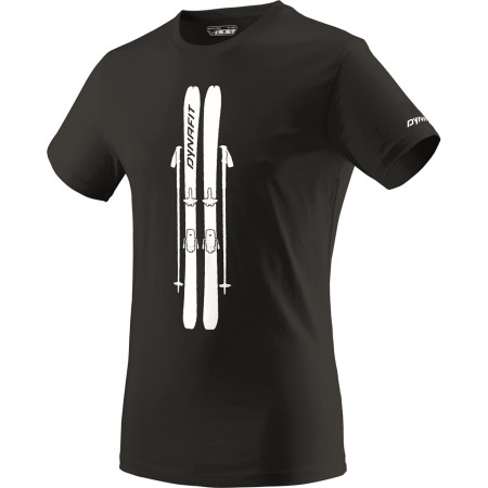 Maglietta da uomo Dynafit Graphic Co M S/S Tee nero/bianco black out/SKIS