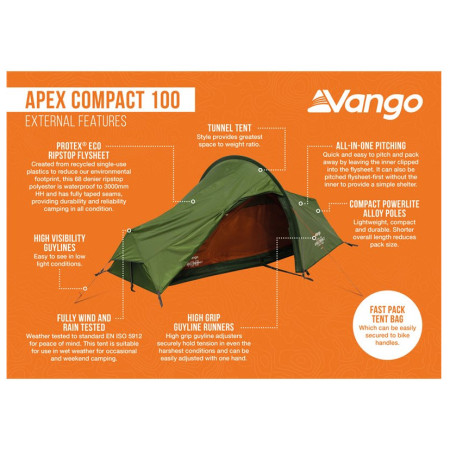 Tenda da trekking Vango Apex Compact 100