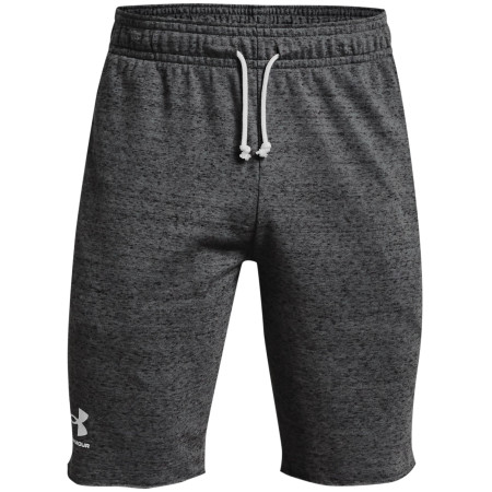 Pantaloncini da uomo Under Armour Rival Terry Short grigio Pitch Gray Full Heather / / Onyx White