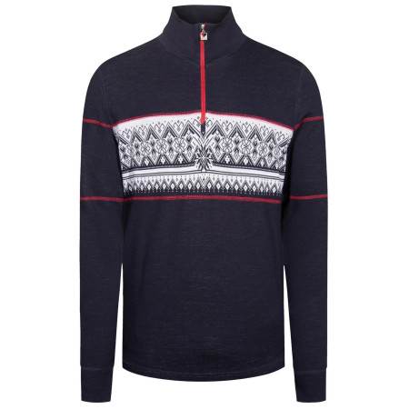 Maglione da uomo Dale of Norway Moritz Masc Basic Sweater blu/bianco Navy White Raspberry