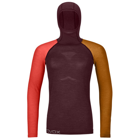 Felpa da donna Ortovox 120 Comp Light Hoody W rosso winetasting