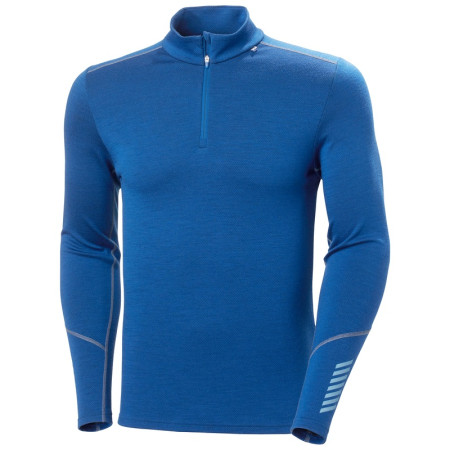 Maglietta funzionale da uomo Helly Hansen Lifa Merino Midweight 1/2 Zip blu Deep Fjord