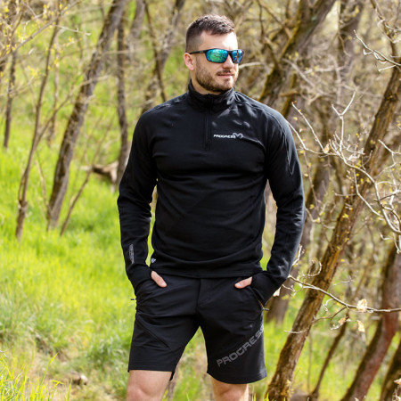 Felpa funzionale da uomo Progress Torez Zip Merino