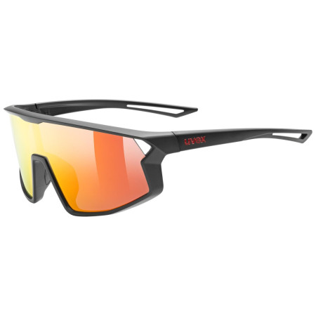 Occhiali da sole per bambini Uvex Skyryse Jr. nero/rosso Black Matt/Mir.Red