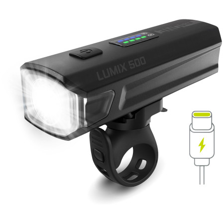 Luce anteriore Just One LUMIX 500 nero