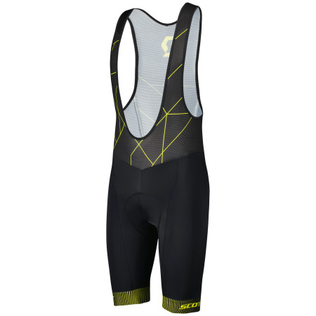 Pantaloncini da ciclismo da uomo Scott Bibshorts RC Team ++ nero/giallo black/sulphur yellow