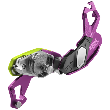 Assicuratore con sistema frenante Edelrid Pinch (violet-oasis)