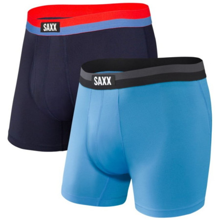 Boxer da uomo Saxx Sport Mesh BB Fly 2Pk blu Malibu/Navy