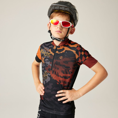 Maglia da ciclismo per bambini Dare 2b Dynamite Jersey Blk Graffiti