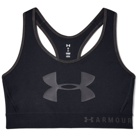 Reggiseno sportivo Under Armour Mid Keyhole Graphic nero Black/JetGray/JetGray